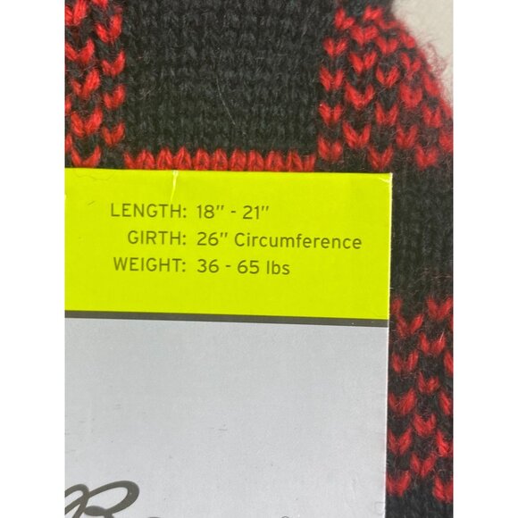 NEW Eddie Bauer Pet Red Black Buffalo Plaid Dog Sweater Size Large Holiday - Picture 4 of 12